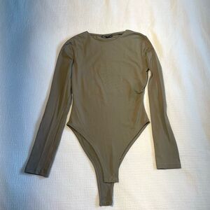 Zara Stretch Long Sleeve Bodysuit - M
